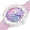 Dětské hodinky Swatch Flik Flak, měkká fialová, noční obloha, quartzové
