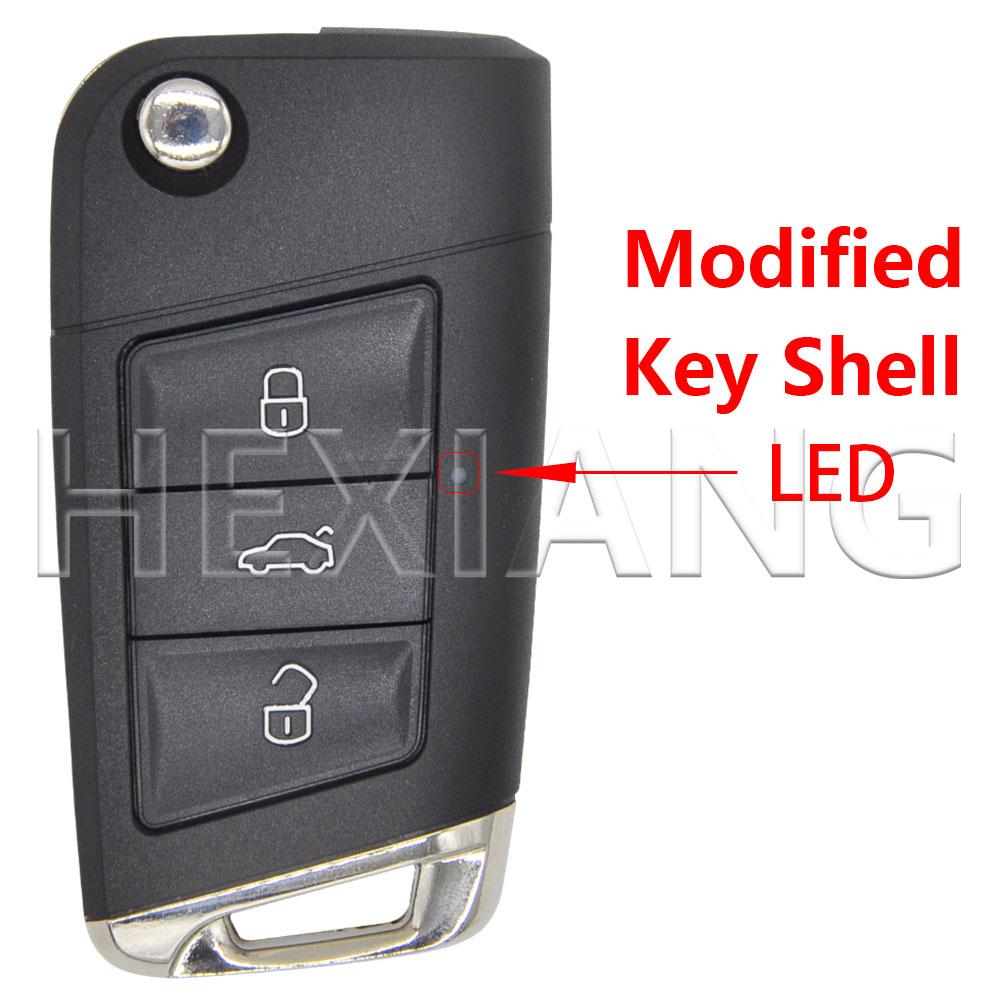 

HE Old Model Modified HU66 Flip Car Key Shell Case For VW Volkswagen Golf 4 5 Passat B5 B6 Bora Polo Touran Jetta Seat Skoda