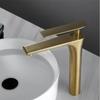 Tuqiu Bathroom Faucet Brushed Gold Brass Bathroom Basin Faucet Cold And Hot Water Mixer Sink Tap Deck Mounted Black/ChromeTap