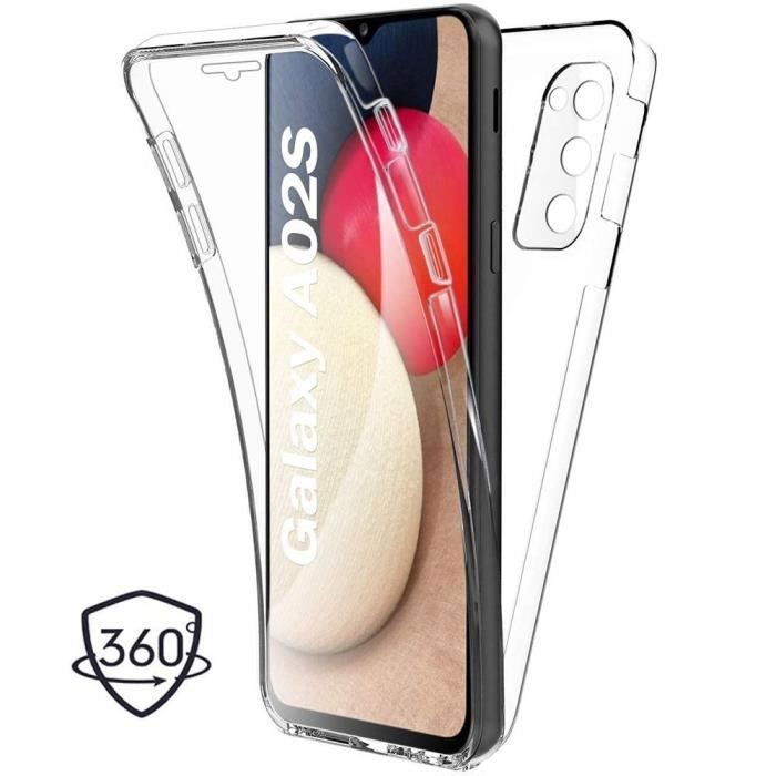 Coque pour Samsung Galaxy A02s - PROSHOP - Silicone Antichoc - Protection 360 - Transparente - Souple