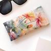 Faux Leather Glasses Case Waterproof Floral Pattern Travel Storage Bag Eyewear Accessories Eyewear Storage Bag Travel Use