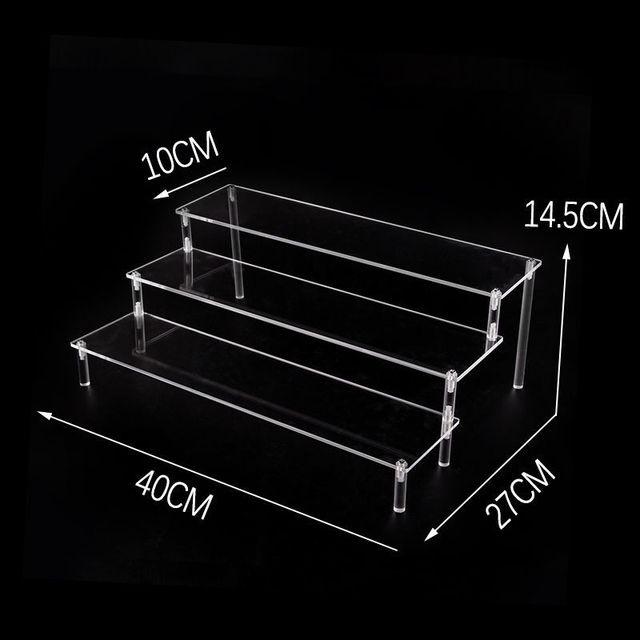 Clear 1-6 Tier Acrylic Display Stand for Funko Figures, Cupcake, Cosmetics, Perfume,Blind Box Display Riser Rack Dessert Shelf