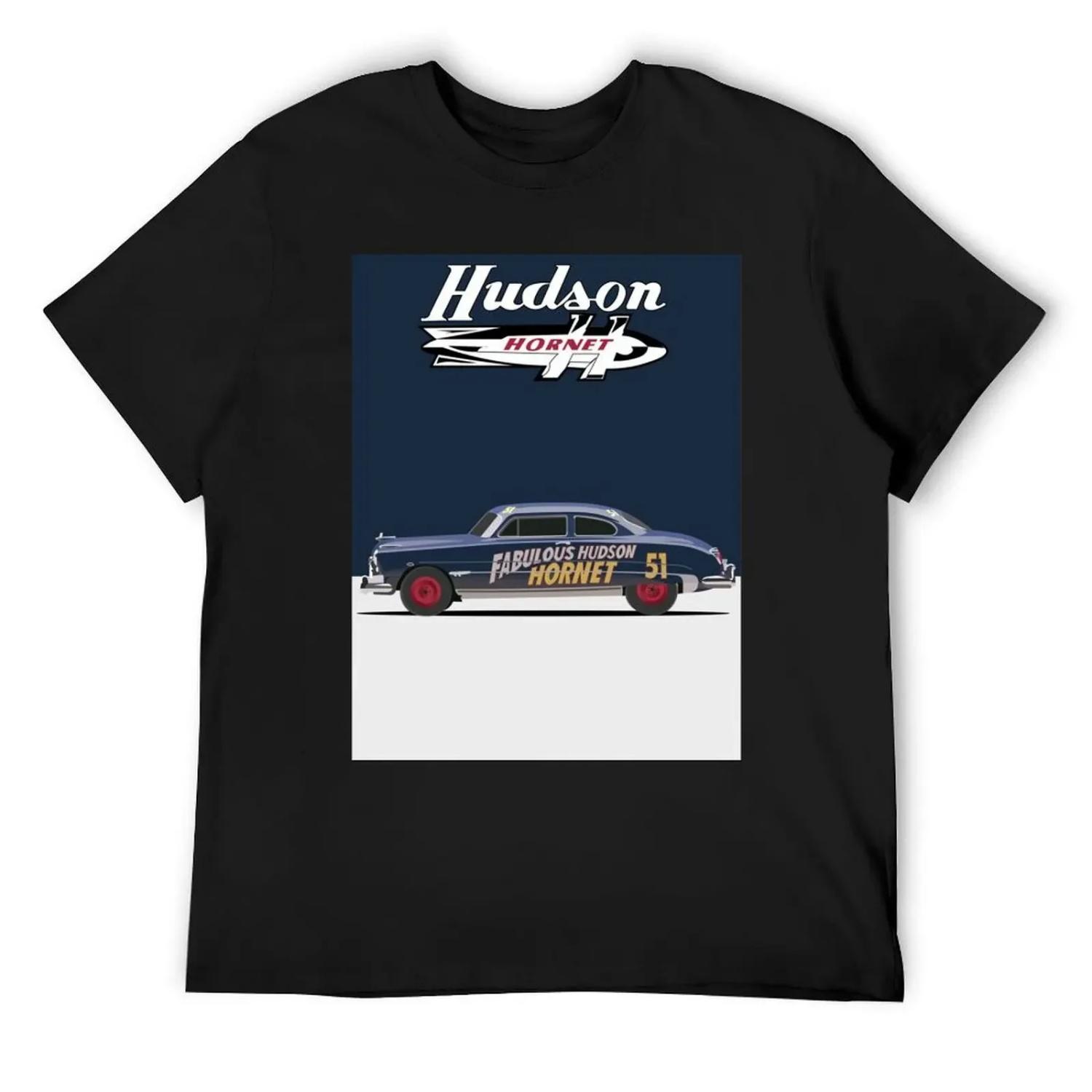 Футболка с иллюстрацией Hudson Hornet черная животный принт для мальчиков базовая футболка смешные футболки аниме футболки мужчины S