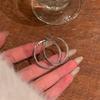 Design sense large earrings women's retro Hong Kong style temperament plain ring earrings popular earrings