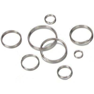 50 teile/los Metall-schlüsselring Blank Kreis für DIY Keychain Schmuck Machen 6-20mm Schlüssel Halter Split Ring Stecker zubehör
