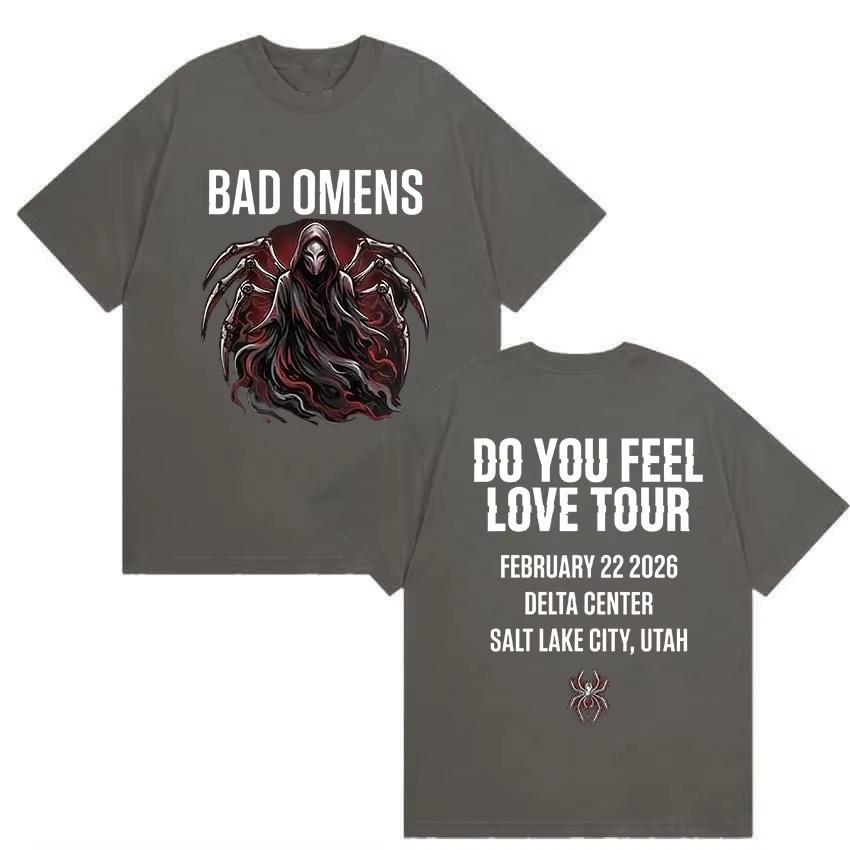 Rock Band Bad OUnisexs Do You Feel Love Tour 2026 Tshirt Unisex and Women Summer Gothic Clothing Fashion Round Neck Short Sleeved Top
