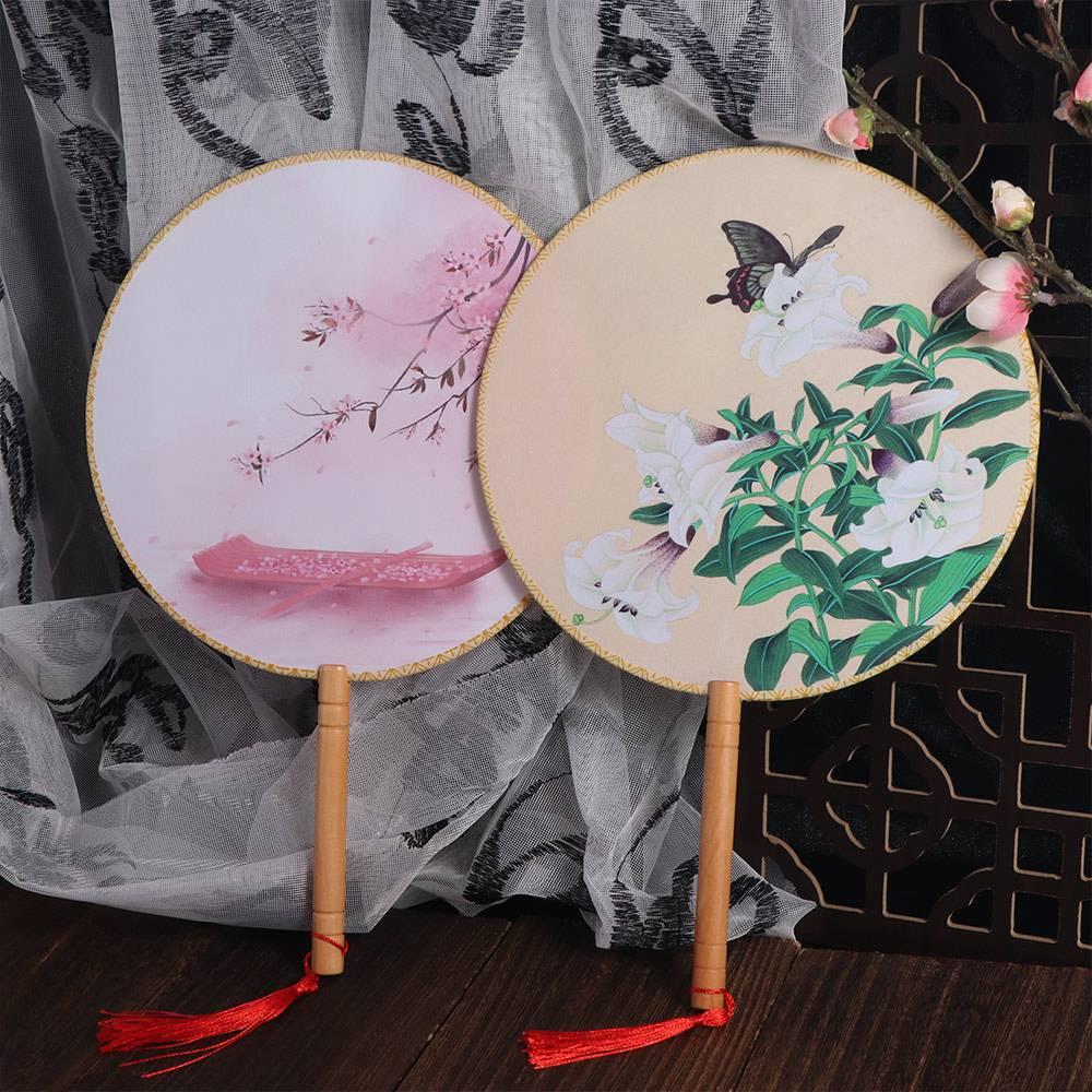 with Tassels Pendant Chinese Style Fan Handheld Group Fan Dance Performance Tuan Fan  Home Decor