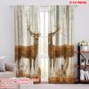 2pcs,2D Plane Printing Creative Curtains Forest Companions Versatile 100% Polyester (without Rod) Versatile All Use for Bedroom,