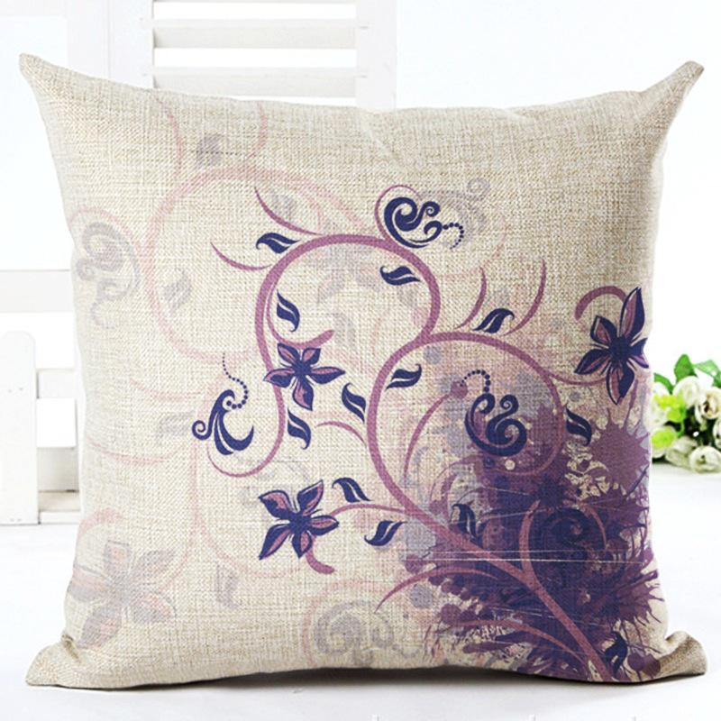 Vintage flowers Linen pillowcase Decorative pillows for sofa Cushion covers home decoration