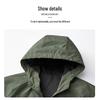 Jeep Men's Spring/Fall Outdoor Windproof Hooded Jacket