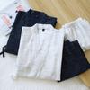 Two-piece Set of Men's Spring and Summer New 100% Cotton Bathrobe Two-piece Set of Long Pajamas, Home Wear Set, Bathrobe Set