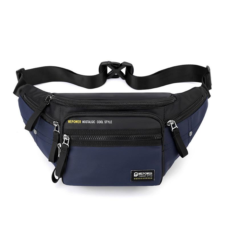 Men Waist Fanny Pack Belt Bag Waterproof Nylon Multi-purpose Sports Travel Hiking Climb Male Sling Chest Pack Bum Hip Bags