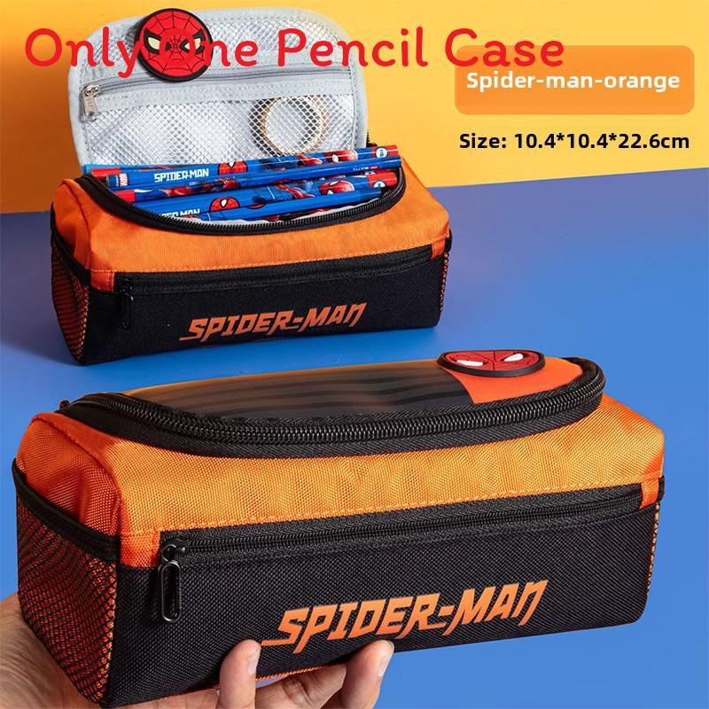 Spider Man Cartoon Kids Pen Case With Large Capacity For Students And Storage