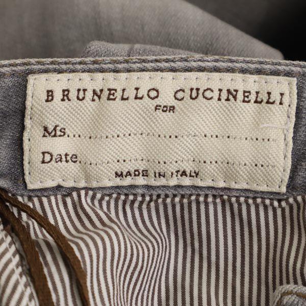 Brunello Cucinelli Vyrobeno v Itálii Zúžené džínové kalhoty USA4 Šedé džíny Dámské Použité