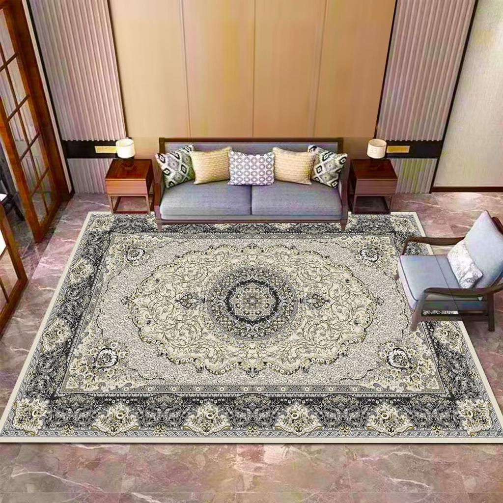 Luxuriöser Perserteppich Easy Clean für Wohnzimmer Türkei-Stil Heimdeko Große Größe Teppich Rutschfeste Eingangsmatte Anpassbar