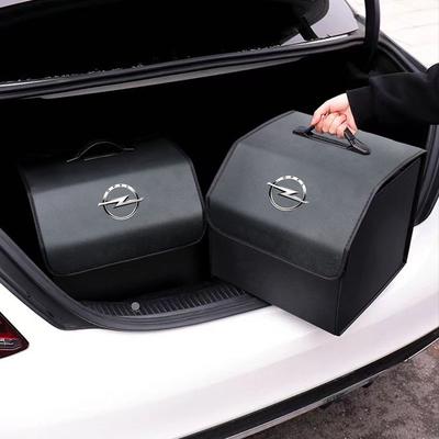 Tragbare Leder-Auto-Kofferraum-Organizer-Box Aufbewahrungsbehälter Für Astra Grandland Corsa Mokka Frontera Insignia Zafira Vivaro Karl
