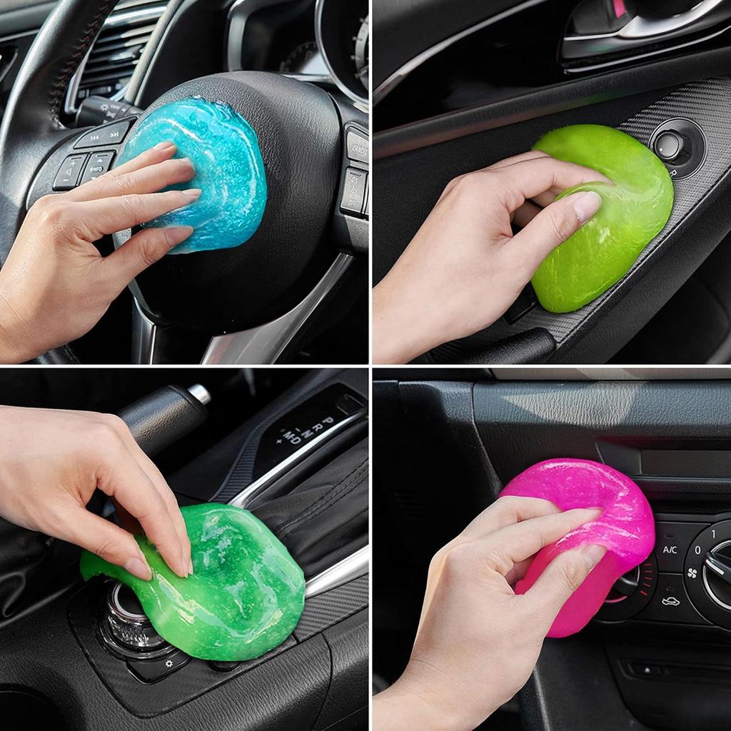 Car Cleaning Gels 4-Pack, Car Cleaning Putty Universal Auto Detailing Tools Car Interior Cleaner, Dust Cleaning Slime, Car Accessories Gift For Men &