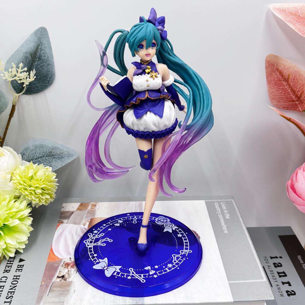 Hatsune Miki Anime Character Kawaii Pvc Model Standing and Sitting Doll Action Doll Collection Decorations Christmas Playthings Presents
