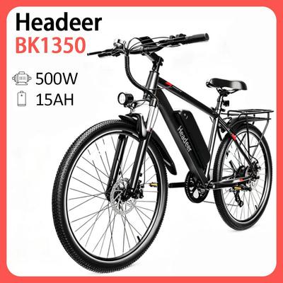 HEADEER BK1350 City Commuting Electric Bicycle For Unisex 500W Brushless Motor 48V15AH Battery 26 Inch Tires Electric Bike