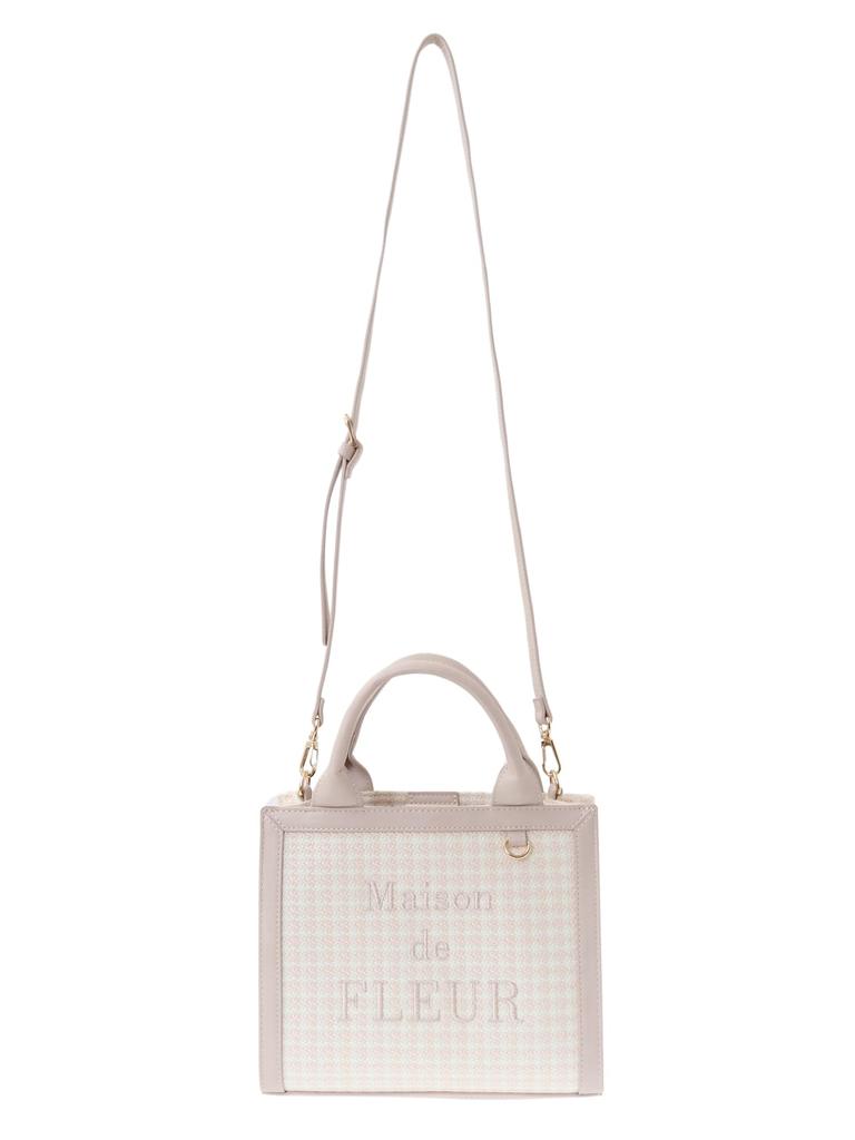 Maison de FLEUR Tweed Quadratische 2-Wege-Tragetasche, Braun, 8A43F0J4100