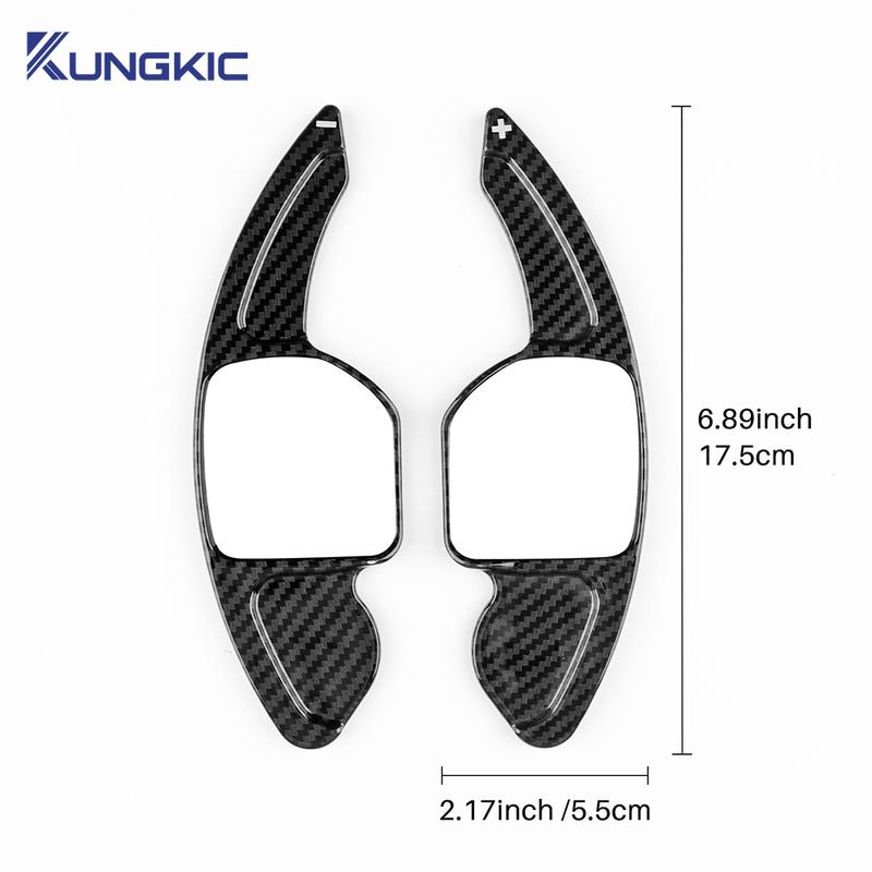 For Seat Leon Fr MK3 MK4 5F ST Cupra Ateca Alhambra Arona Ateca Ibiza 6P Carbon Fiber ABS Steering Wheel Paddle Shifter Sticker