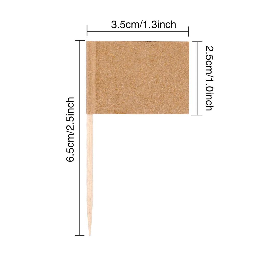 100 kusů Příslušenství Párátka Vlaječky z kraftového papíru Mini Muffin Koktejlová Párty Dárky Dekorativní Potřeby Narozeniny