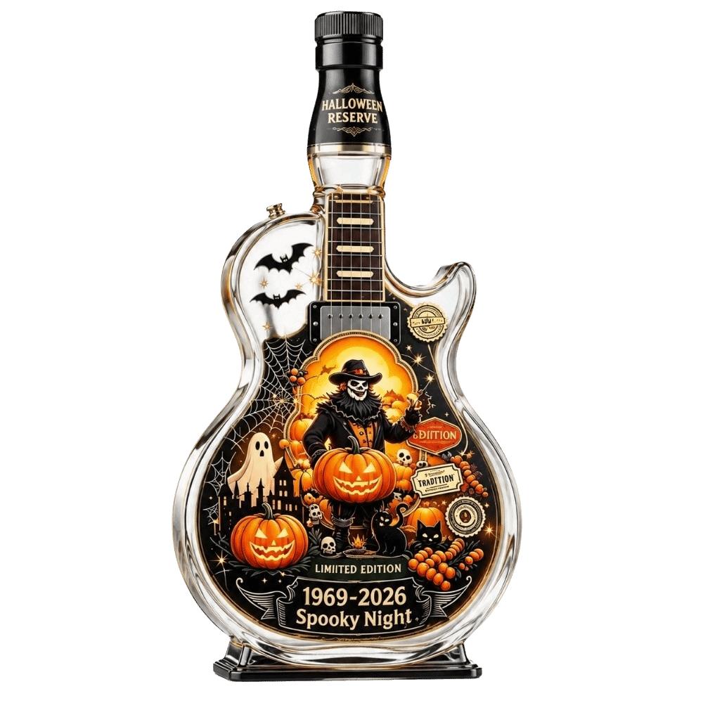 Pumpkin Guitar Liquor Storage Bottle Ghost Empty Wine Bottle Clear Glass Bottle Halloween Holiday