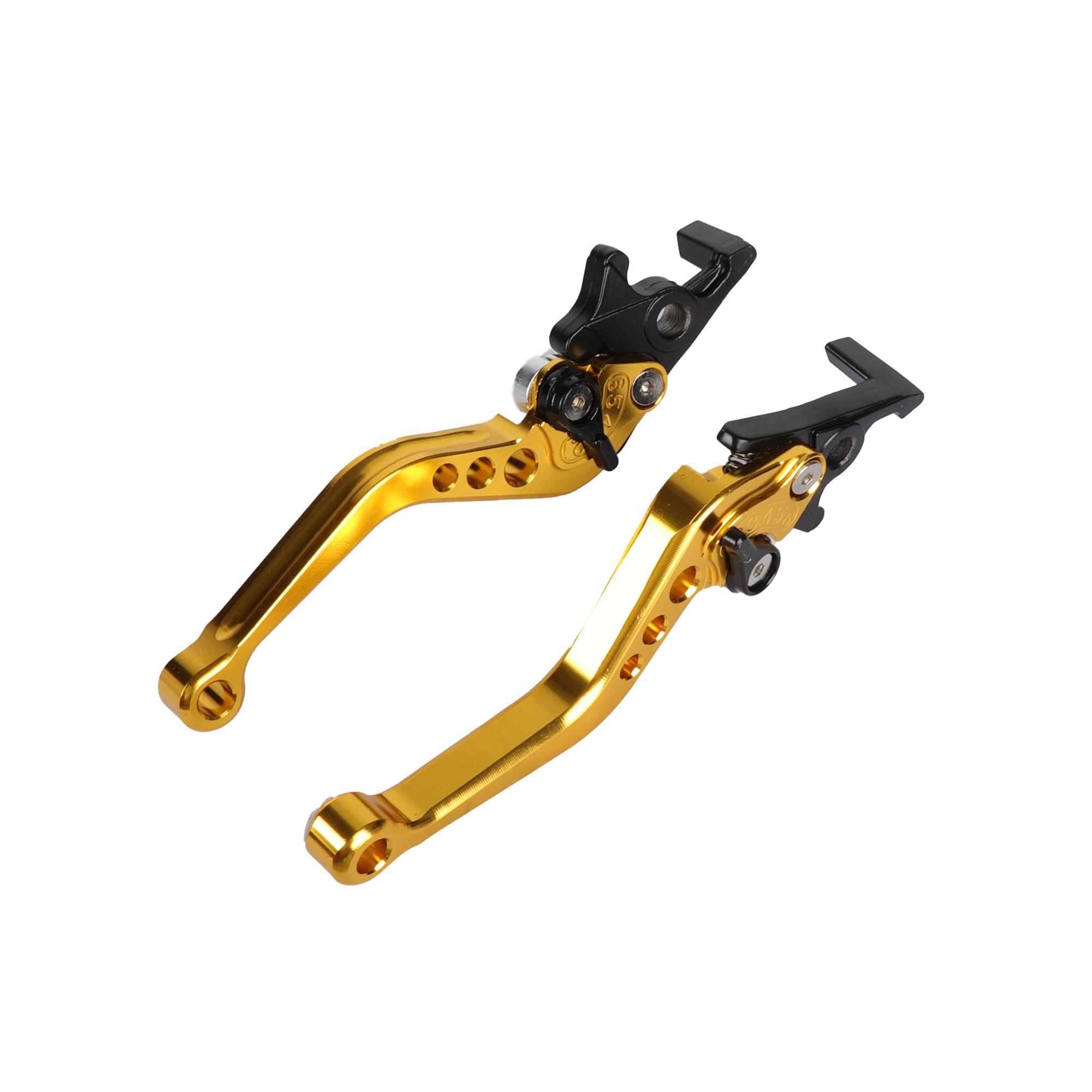 Universal CNC Aluminum Double Disc Brake Handle Lever Universal CNC Motorcycle Motorbike Modified Accessories золотой