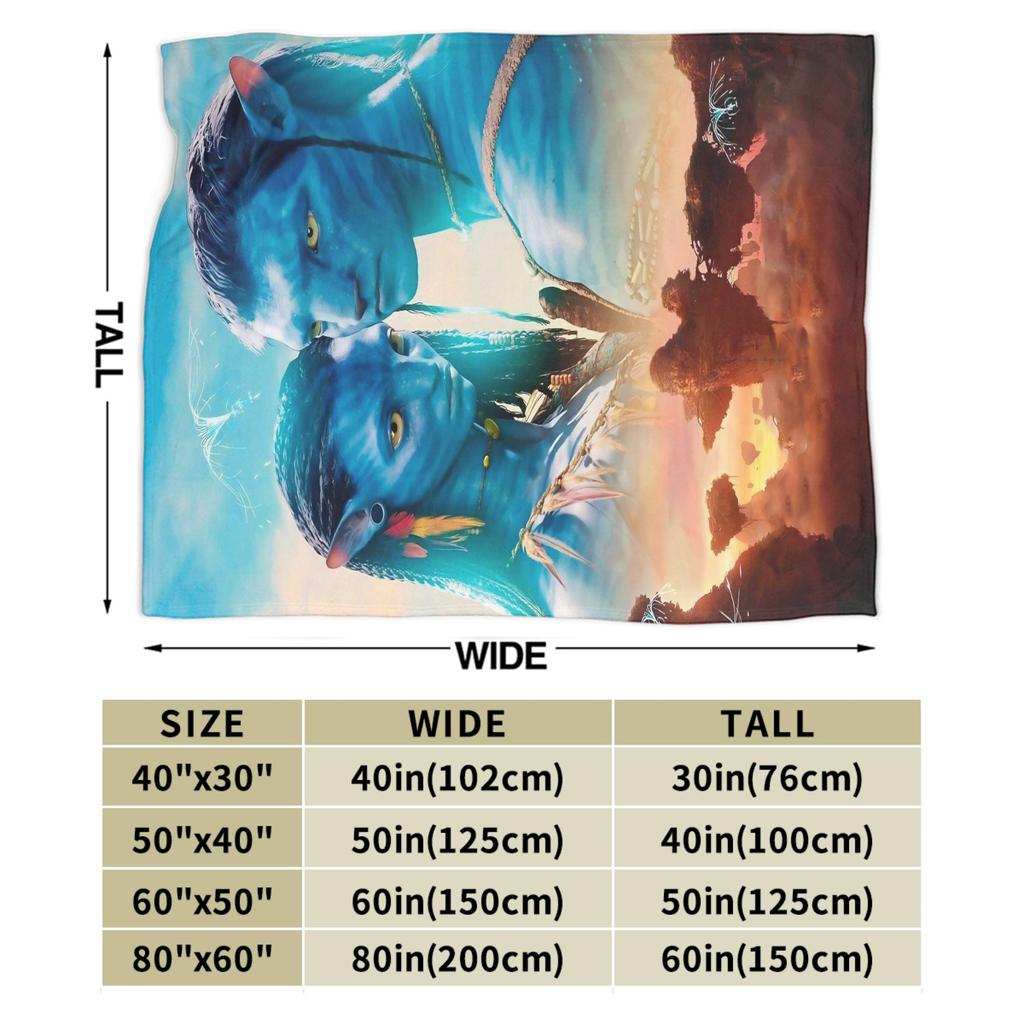 Koce z filmu Avatar Neytiri Jake Sully Wełniany koc Letnia klimatyzacja Spersonalizowane miękkie i ciepłe narzuty