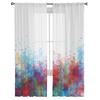 Abstract Color Paint Window Tulle Curtains for Living Room Bedroom Hotel Luxury Decoration Sheer