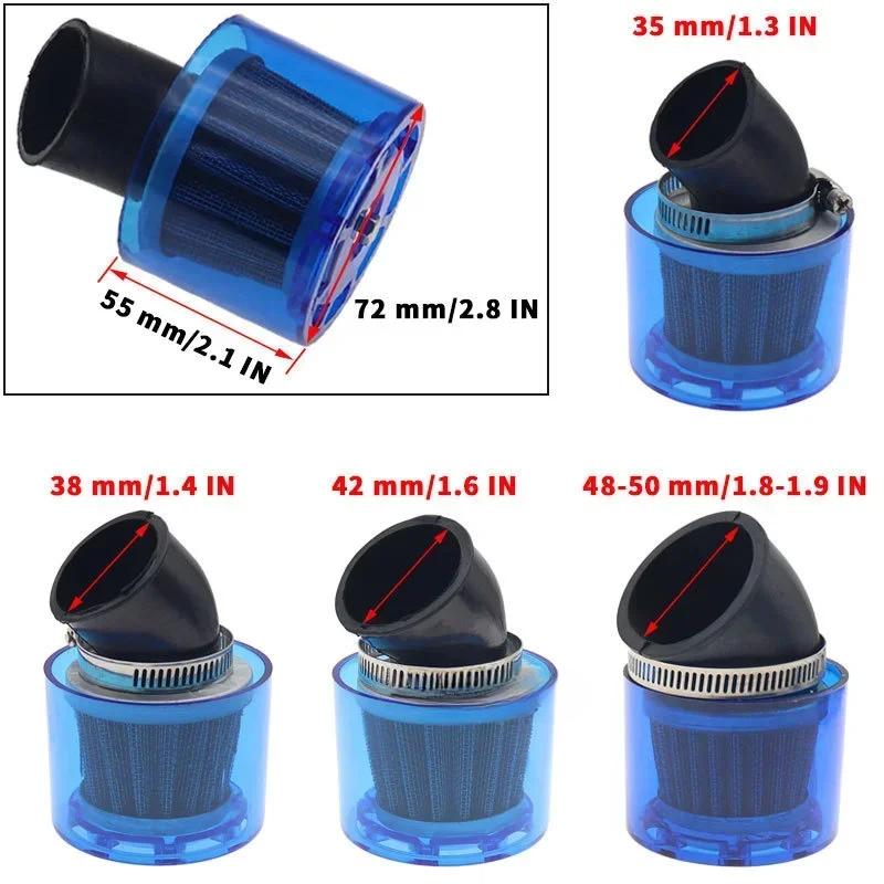28/32/35/38/42mm Universell Blå/Röd Motorcykel Motorcykel Luftfilter Rengörare 50cc 110cc 125cc ATV PIT Dirt Bike Stänksäker