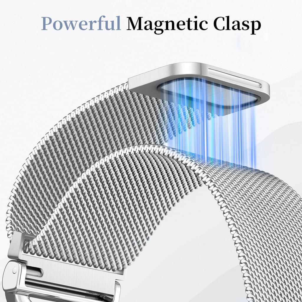 Für Garmin Forerunner 970 Uhrenarmband Magnetisches Edelstahl-Mailänder Armband mit X-förmigem Verbinder