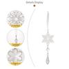 Crystal Christmas Ornaments for Tree Clear Acrylic Snowflake Icicle Ornaments with Drop Pendants for Winter Wonderland Chandelier Xmas Tree Decor