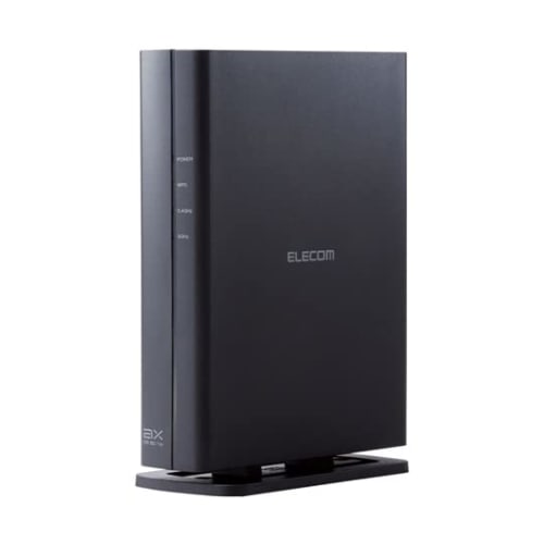 Elecom Corporate Wireless LAN Router Base Unit 11ax.ac.n.a.g.b 1201+574Mbps Wired Giga IPv6 (IPoE) Compatible Black WRC-X1800GSH-B