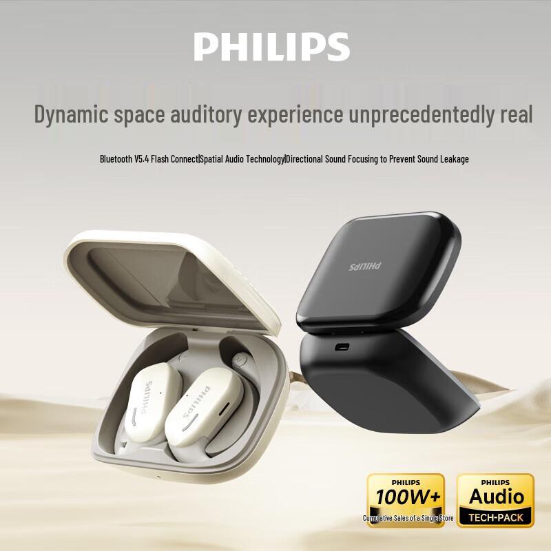 Philips TAT1769 Open-Ear True Wireless Ear-hook Bluetooth Headphones