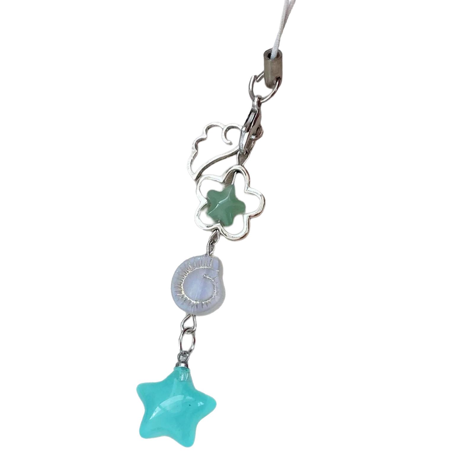 

Trendy Green Jelly Star Keychain with Sturdy Metal Rings Portable for Everyday Use and Backpack Decoration Daily Use зелёный