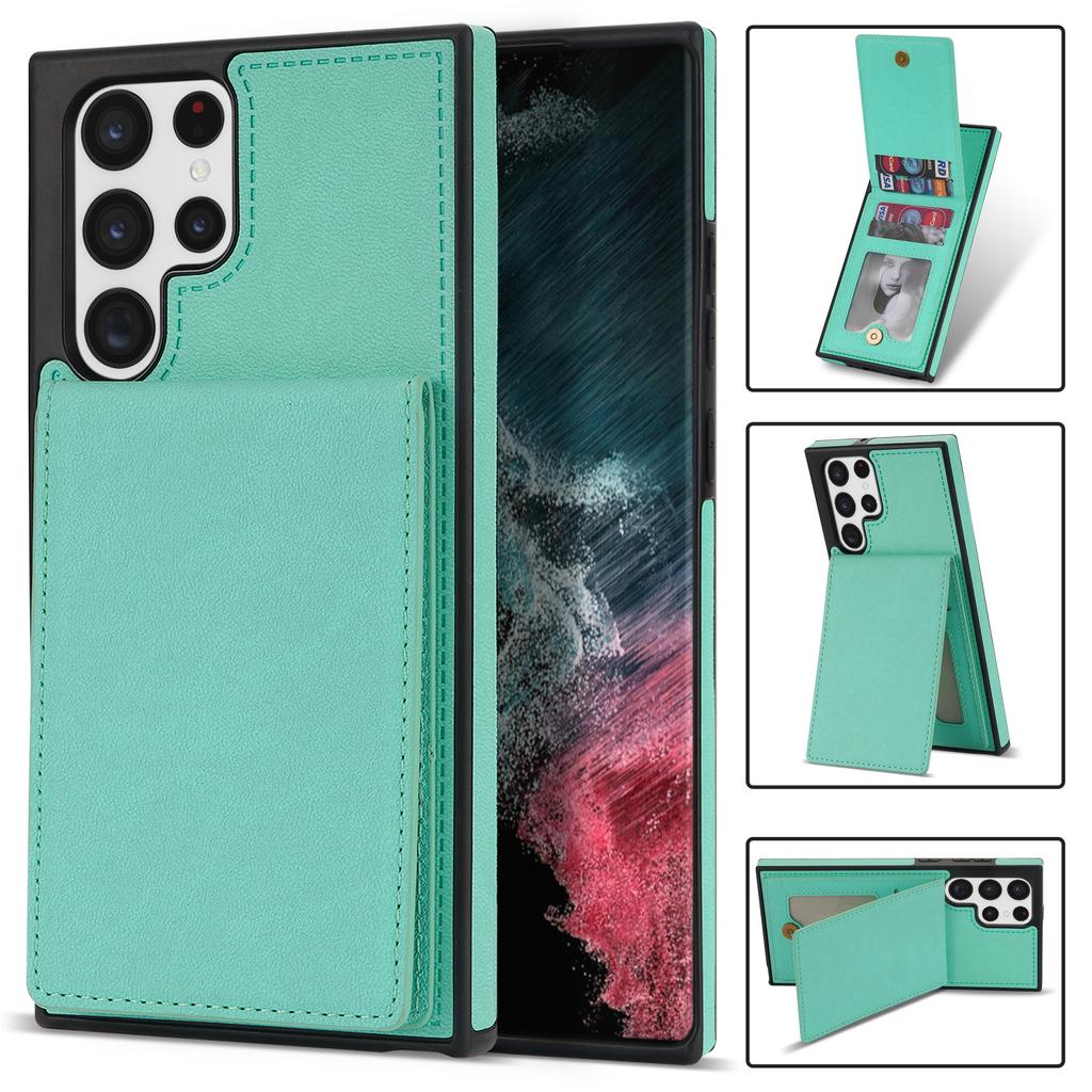For Samsung Galaxy S25 Ultra Case RFID Blocking Card Slots TPU+PU Leather Phone Cover
