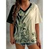 Daily Breathable V-neck Women's Top Versatile Short Sleeve Fashionable Loose T-Shirts Women’s