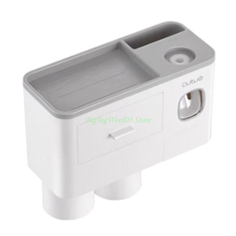 24TE Toothpaste Dispensers 2Pcs Toothbrush Holders Toothpaste Press Set for Bathroom