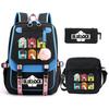 Trend Campus Primary And Secondary School Student School Bag Blue Prison Blue Lock Peripheral Animation Backpack Pencil Bag