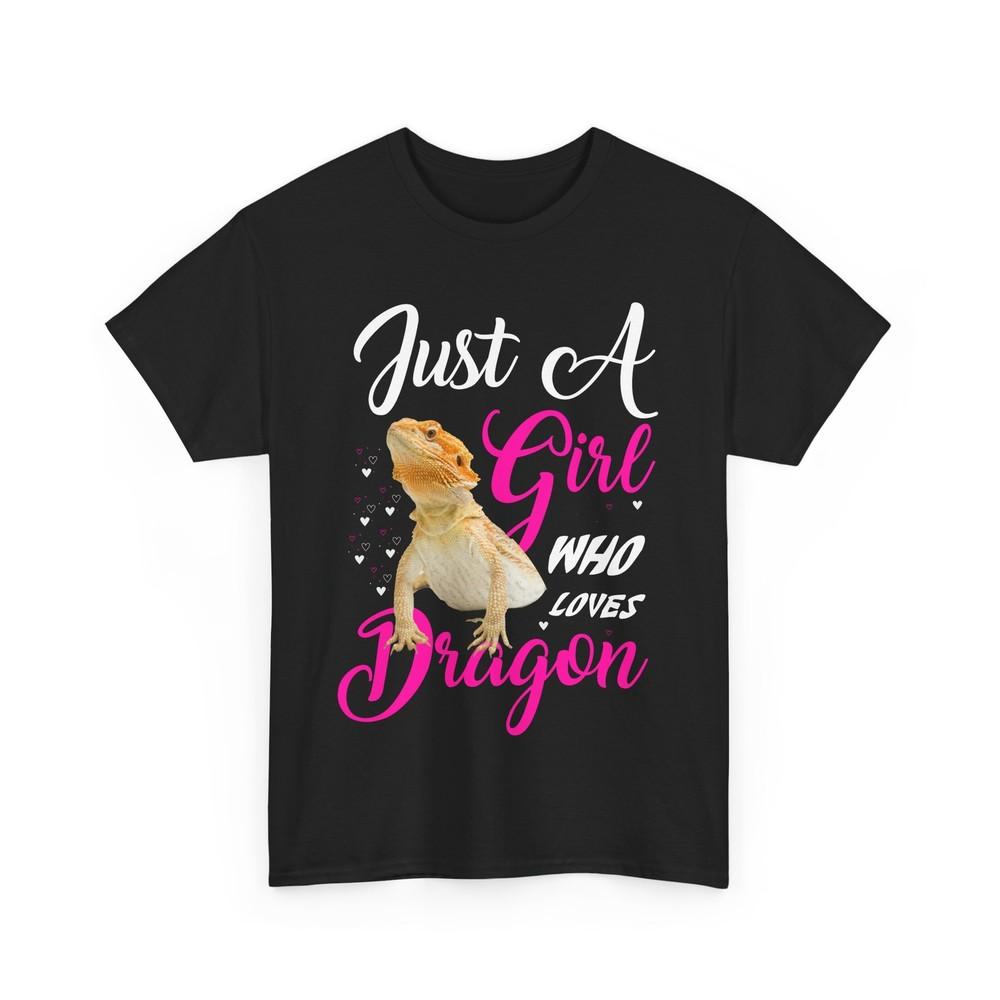 Bearded Dragon Shirt, Just a Girl Who Loves Dragon Women Girls Shirt