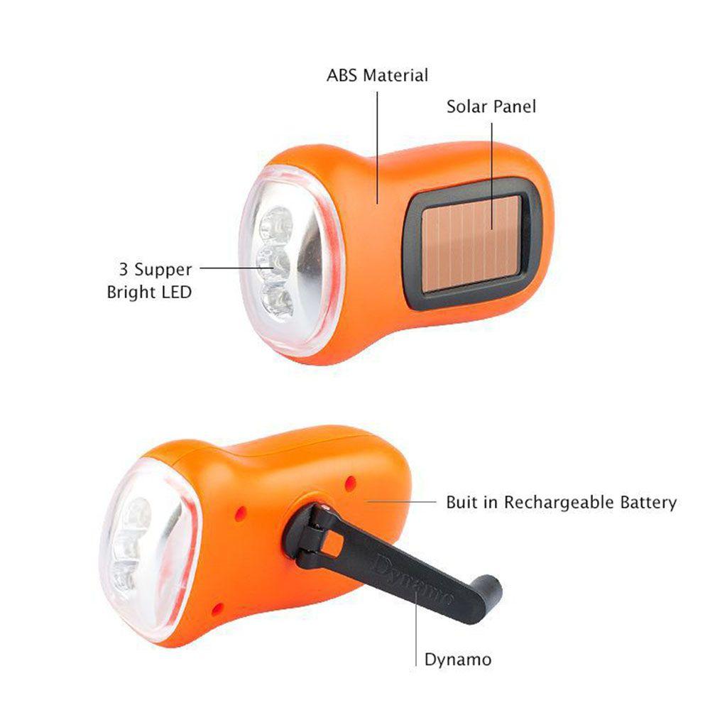 Mobile Solar Power Super Bright LED Torch Camping Light Hand Crank Flashlight Work Lamp