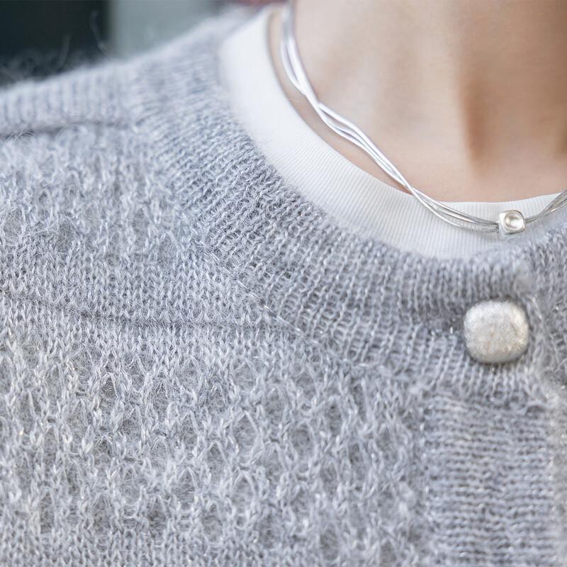 Mokana Women's Double-Layer Knit Long-Sleeve Sweater