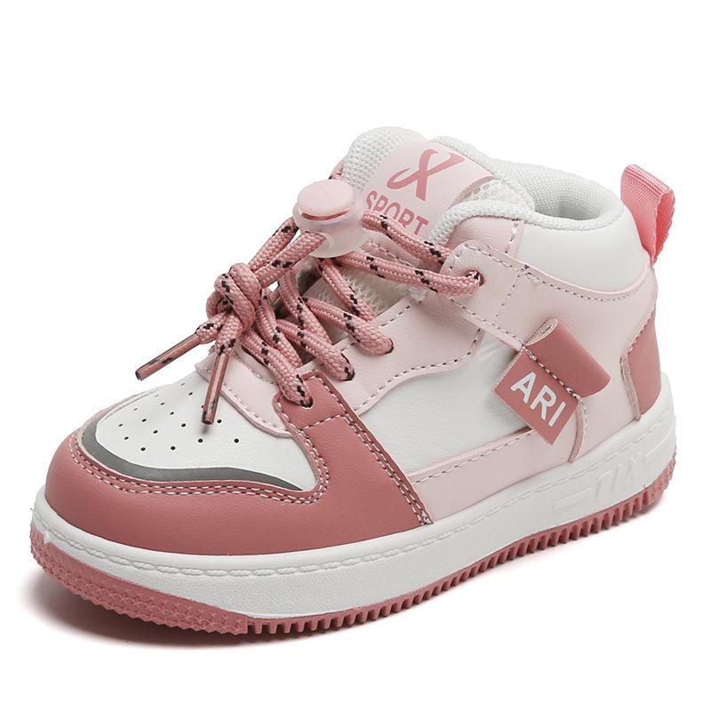 

Новая осенняя мода Универсальные однотонные кеды хайтопы с мягкой подошвой для мальчиков и девочек 32 розовый