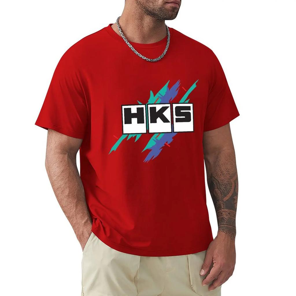 Mens T-shirt Euro Size TOPS Limited HKS Power And Sportser Performance Turbo Logo Unisex Tee-shirt Women Top Tees