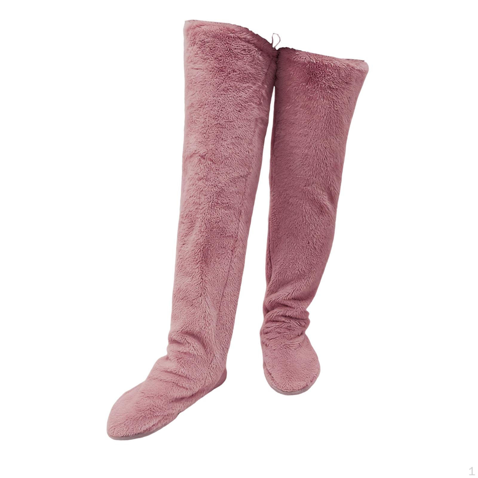 

Чулки выше колена для холодных дней, мягкие и дышащие женские;с Зима розовый