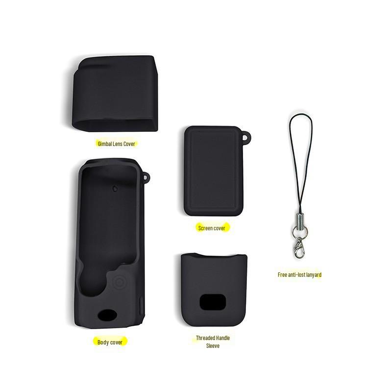 Custodia in Silicone e Copri Obiettivo per DJI OSMO Pocket 3: Accessorio di Protezione Antipolvere e Antiurto