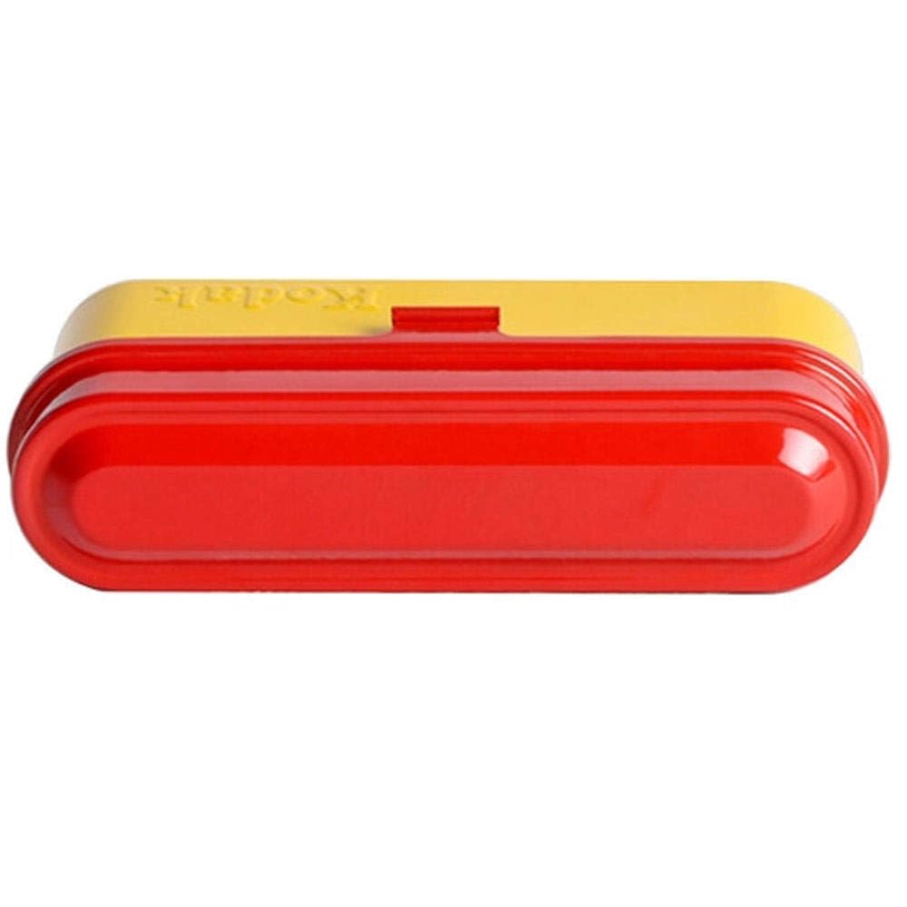 Kodak Filmdose für 5 Rollen 35mm Film Kompakte Retro-Stahlbox zur Organisation und zum Schutz Ihrer Filmrollen nicht - - (rot) (Film enthalten)
