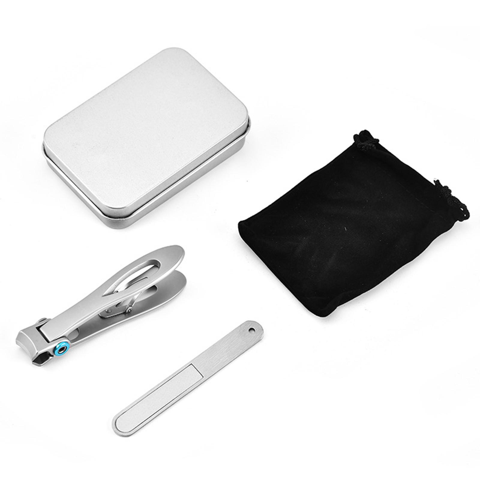 

2pcs Professional Nail Clippers File Set Anti-skid Stainless Steel Toenail Fingernail Cutter Manicure Tools (Large)#0