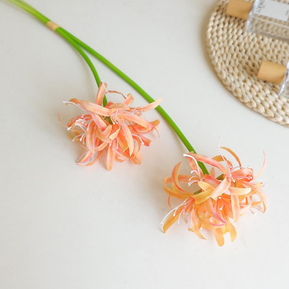 

Realistic Simulation Lycoris Flower 2 Heads Fake Flowers Outdoor Garden Decor оранжевый
